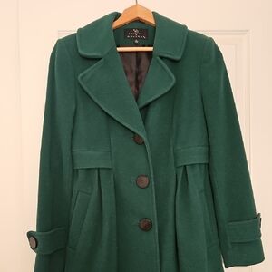 Kelly Green Pea Coat - Women's Small